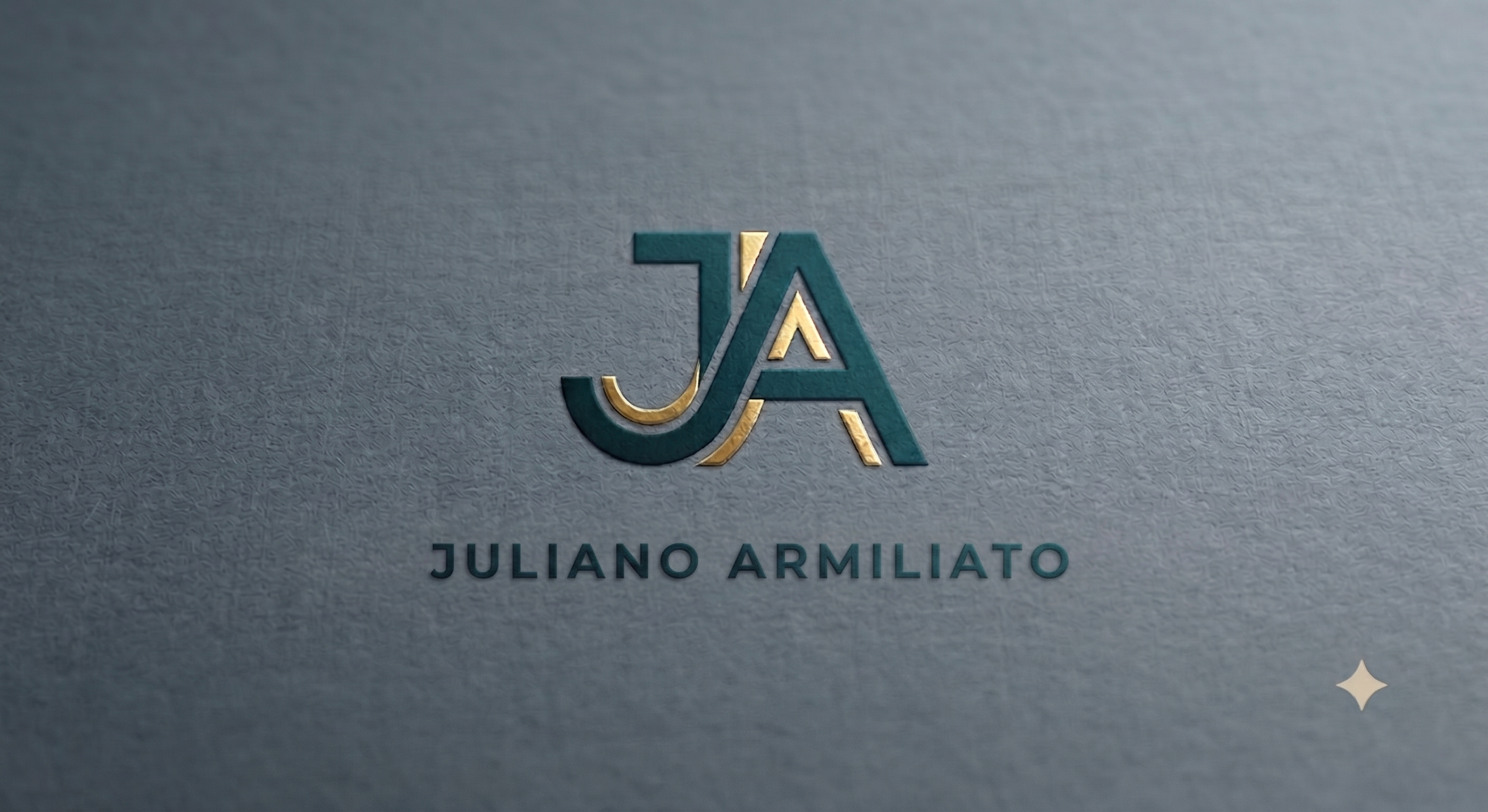 Logo Juliano Armiliato - Verde Petróleo e Dourado